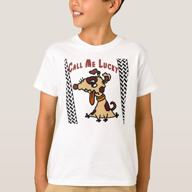 T-shirt Appelle-moi Lucky Dog (Devant)
