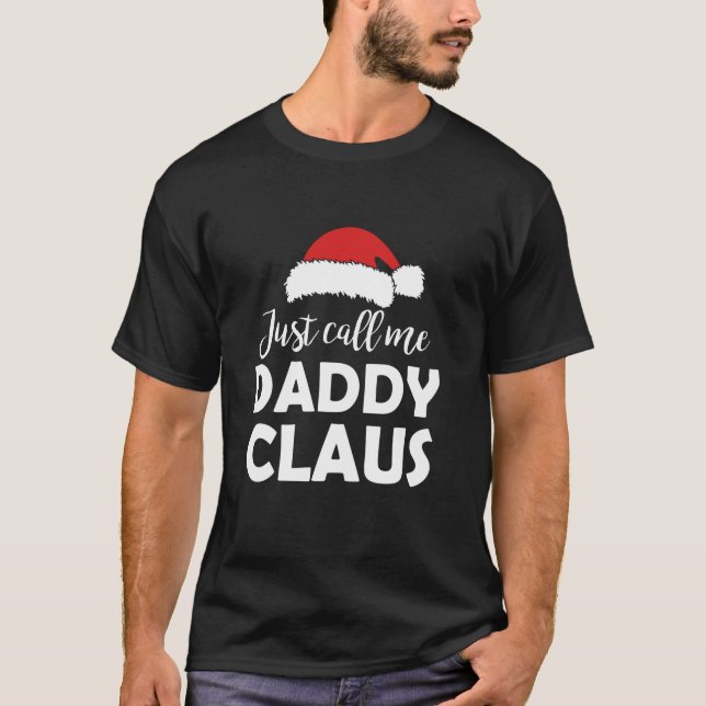 T-shirt Appelle-moi papa Claus Noël Dire Famille M (Devant)