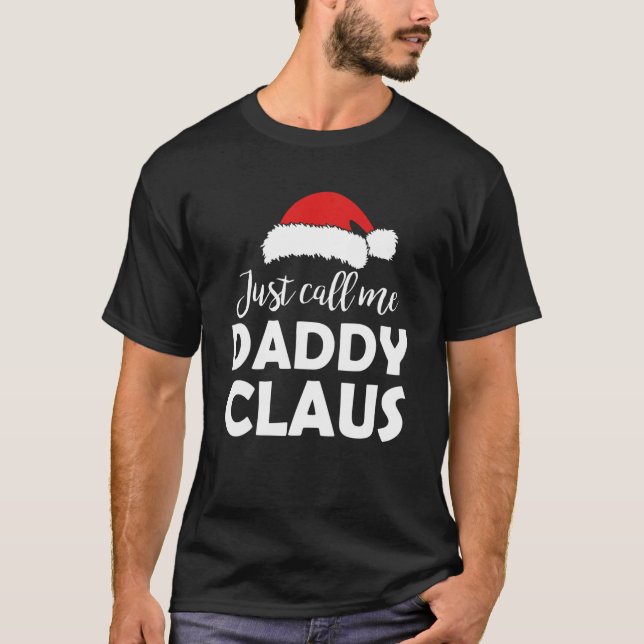 T-shirt Appelle-moi papa Claus Noël Dire Famille M (Devant)
