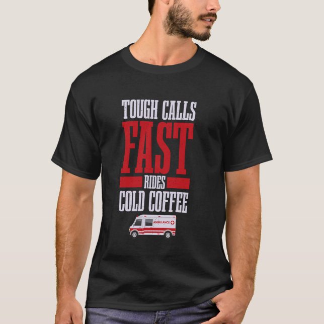 T-shirt Appels Difficiles, Trajets Rapides, Café Froid - P (Devant)