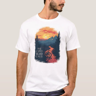 T-shirt Appels routiers ouverts - Bicycle Adventure Art