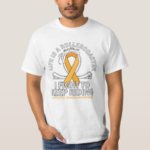 T-shirt Appendice ruban ambre de sensibilisation au cancer