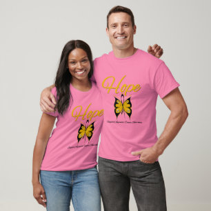 T-shirt Appendice Ruban papillon de l'espoir du cancer