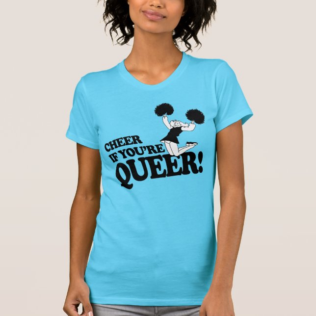 T-SHIRT APPLAUDISSEZ SI VOUS ÊTES QUEER (Devant)