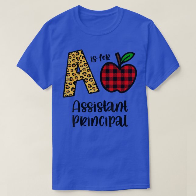 T-shirt Apple A Is For Assistant Principal, Back To School (Design devant)