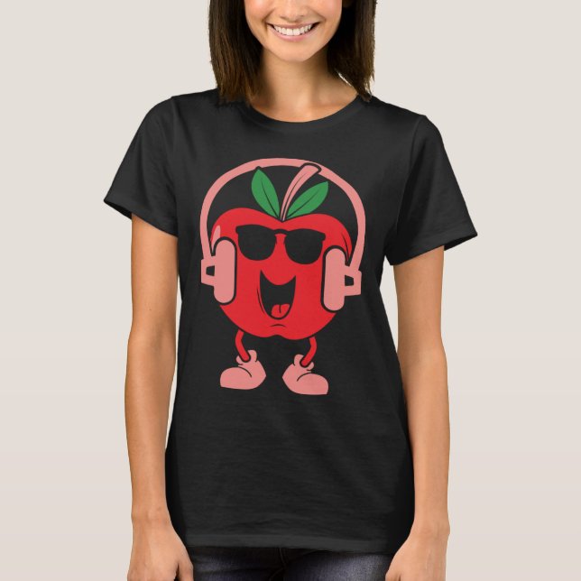 T-shirt Apple  Fruit Cute Fruit Eater Basket Picker (Devant)