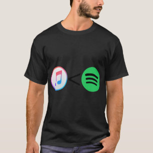 T-shirt Apple Music&lt;Spotify Sticker
