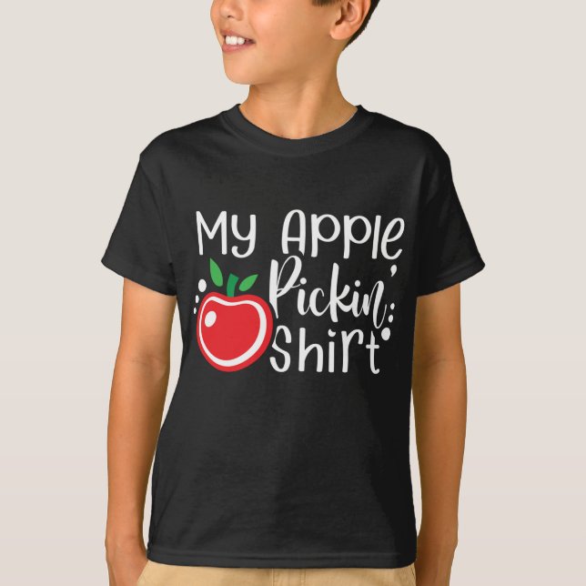 T-shirt Apple Picking Design Pompier Picker Automne Fruit  (Devant)