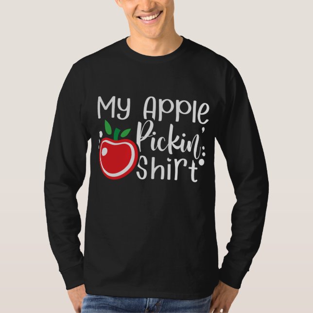 T-shirt Apple Picking Design Pompier Picker Automne Fruit  (Devant)