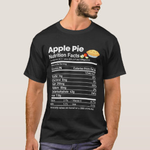 T-shirt Apple Pie Nutrition Facts Fun Thanksgiving Christa