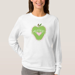 T-shirt Apple rose et vert d'institutrice gardienne