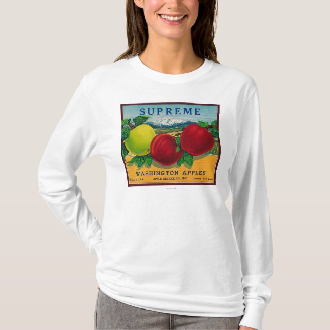 T-shirt Apple suprême marquent - l'état de Washington (Devant)