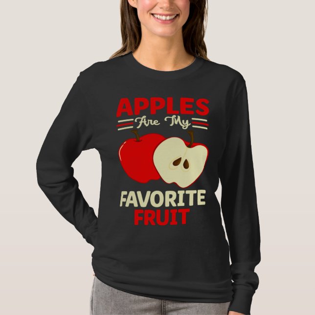 T-shirt Apples Are My Favorite Fruit Cute Fruit Eater Bask (Devant)