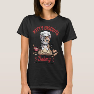 T-shirt Application culinaire de boulangerie de chats drôl