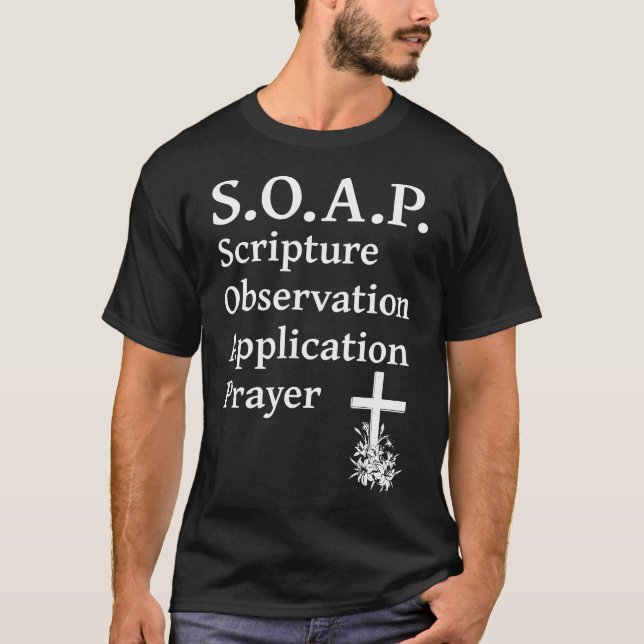 T-shirt Application d'observation des Écritures savon chré (Devant)