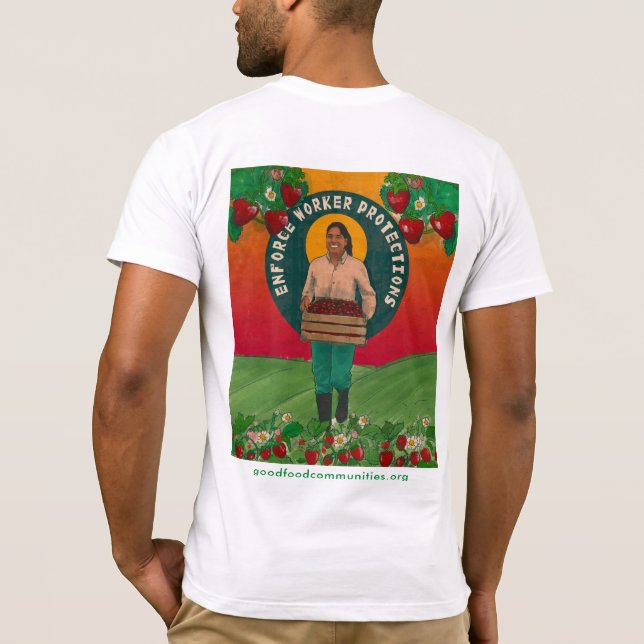 T-shirt Appliquer la protection des travailleurs Unisex Te (Dos)