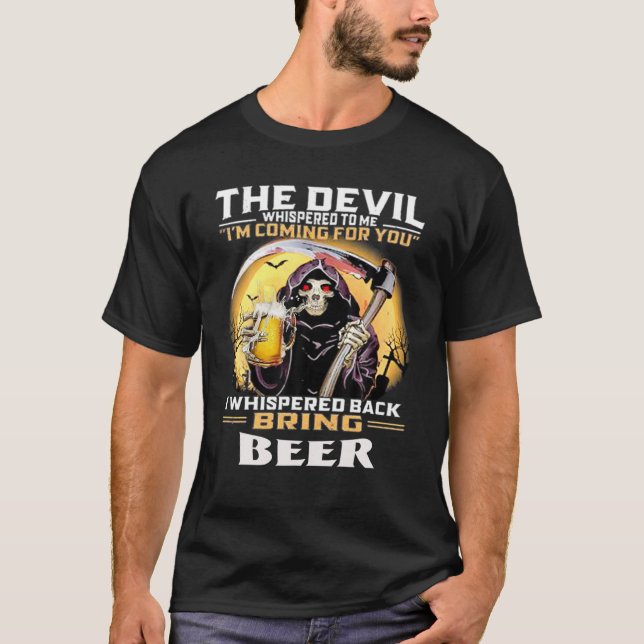 T-shirt Apporter la Fête des pères de bière (Devant)