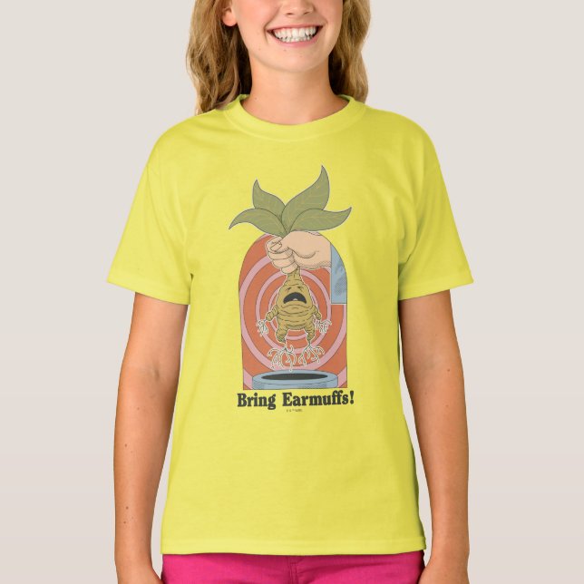 T-shirt "Apportez des cache-oreilles !" Graphisme hurleur  (Devant)