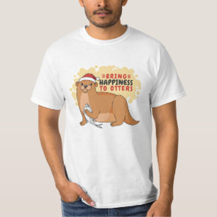 T-shirt Apportez le bonheur à Otters Funny Christmas Otter