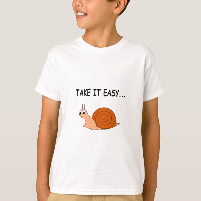 T-shirt Apportez-le facilement mignon escargot de dessin (Devant)