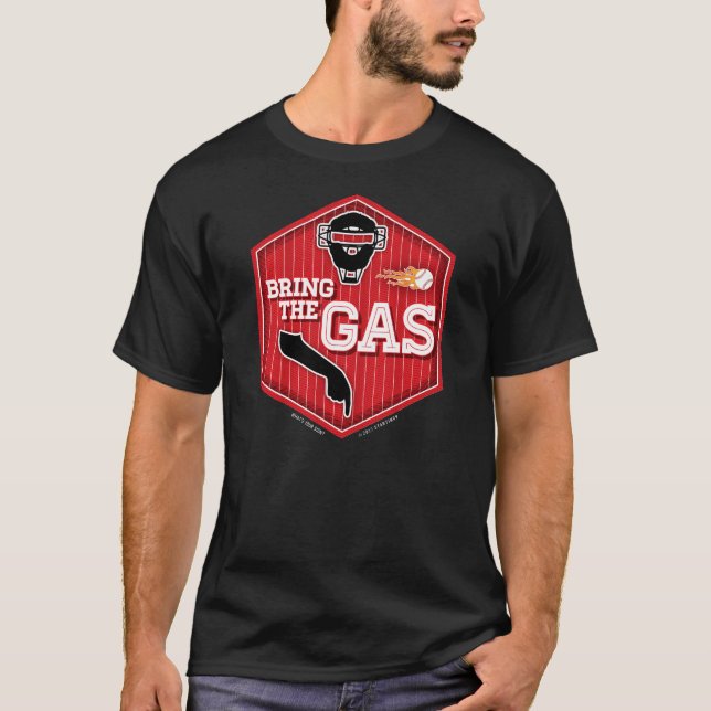 T-shirt Apportez le gaz : Rouge + Noir (Devant)