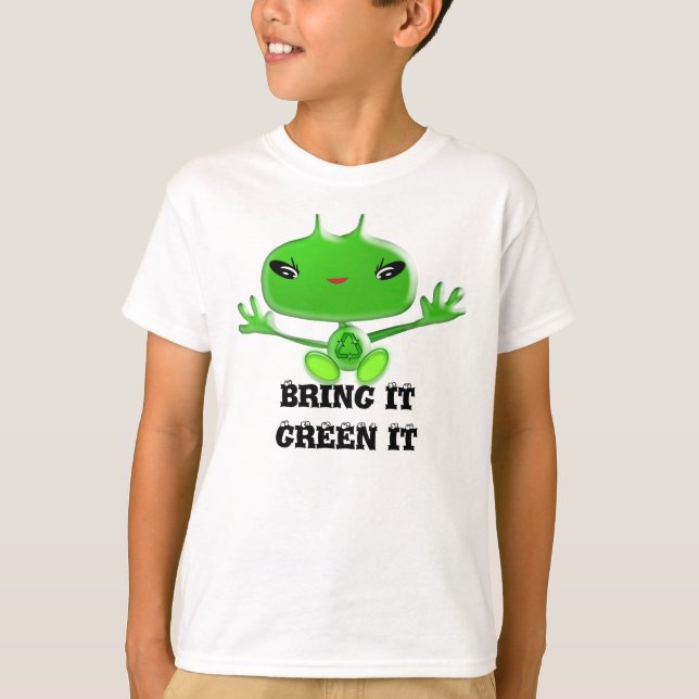 T-shirt Apportez-le Vert IT (Devant)