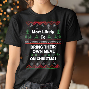 T-shirt Apportez Probablement Son Propre Repas Doux de Noë