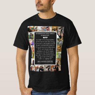 T-shirt Appréciation de l'amitié Collage photo BFF 22