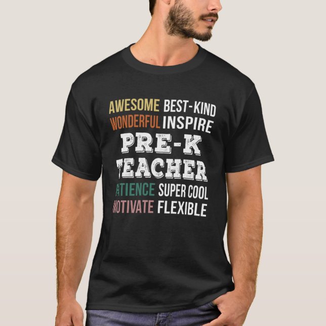 T-shirt Appréciation de l'enseignant Pré K (Devant)