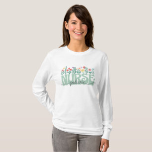 T-shirt Appréciation des infirmières pédiatriques florales