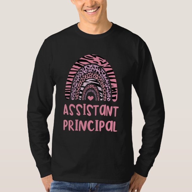 T-shirt Appréciation du directeur adjoint impression léopa (Devant)
