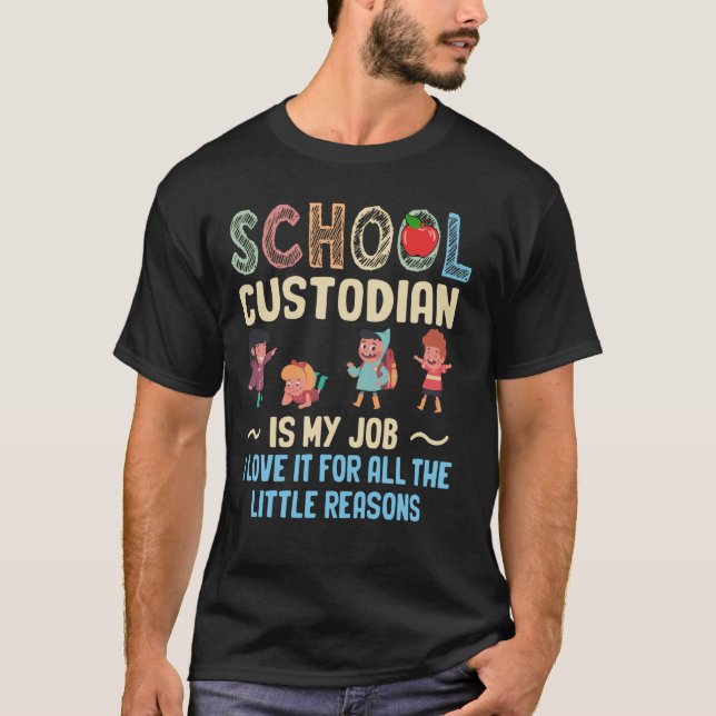 T-shirt Appréciation du gardien de l'école Janitor Cleaner (Devant)