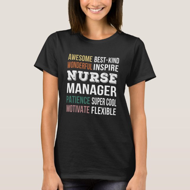 T-shirt Appréciation du gestionnaire des infirmières (Devant)