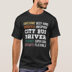 T-shirt Appréciation du pilote de bus urbain
