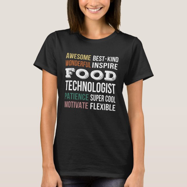 T-shirt Appréciation du technologue alimentaire (Devant)