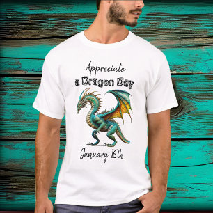 T-shirt Appréciez une chemise de vacances dragon Day Funny