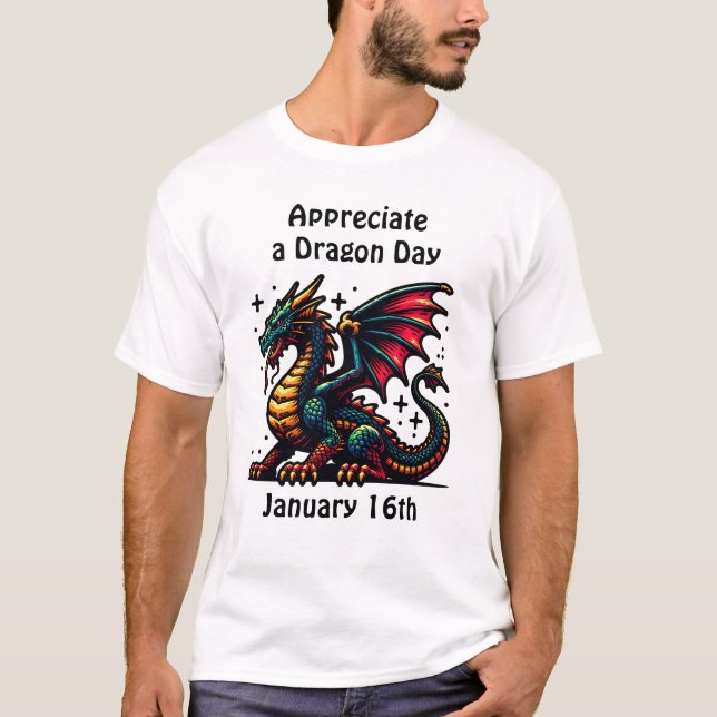 T-shirt Appréciez une chemise de vacances dragon Day Funny (Devant)