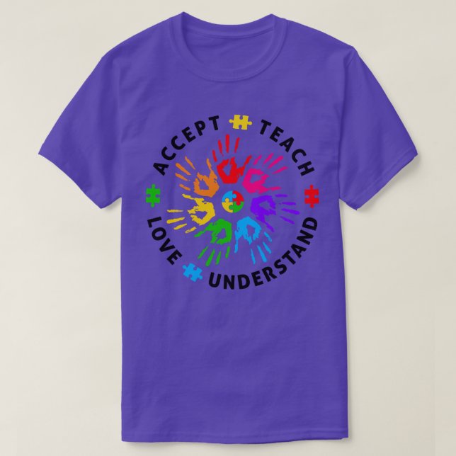 T-shirt Apprendre à accepter comprendre l'amour (Design devant)
