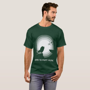 T-shirt Apprendre à se battre seul – Lion sous la lumière 