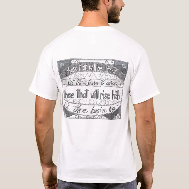 T-shirt Apprendre à Servir (Dos)