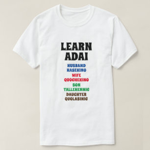 T-shirt Apprendre Adai - Mari, Femme, Fils, Fille
