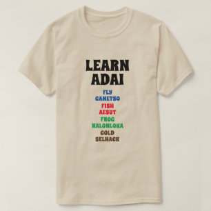 T-shirt Apprendre Adai - Voler, Poisson, Grenouille, Or