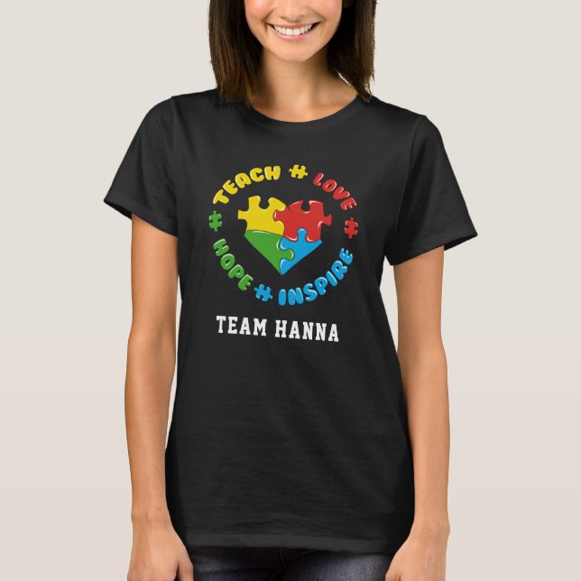 T-shirt Apprendre Amour Espoir Inspirer Sensibilisation su (Devant)