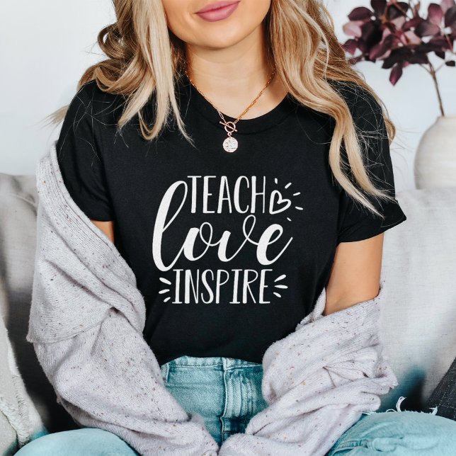 T-shirt Apprendre, Amour, Inspirer | Enseignant (Créateur téléchargé)