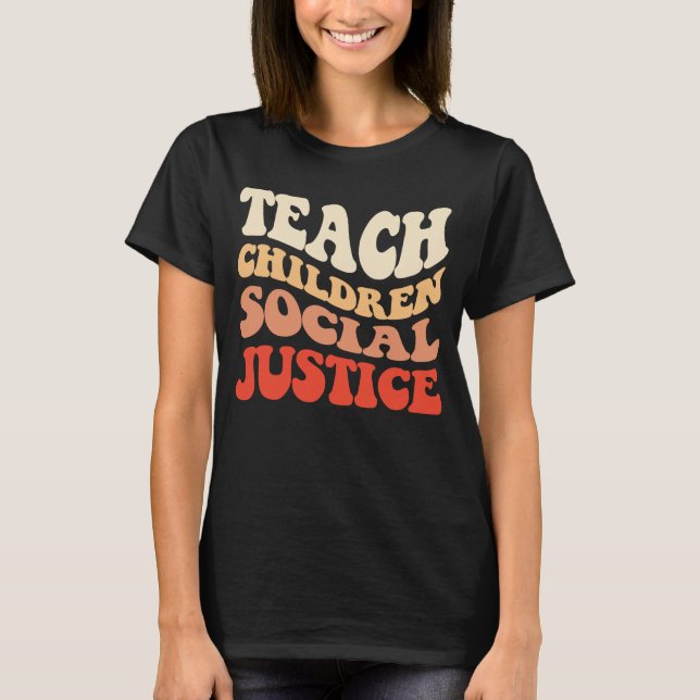 T-shirt Apprendre aux enfants Justice sociale 1 (Devant)