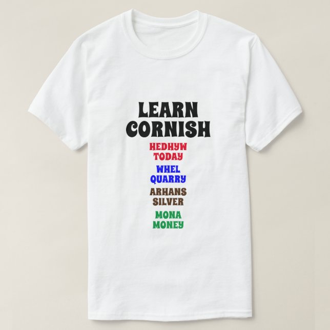 T-shirt Apprendre Cornouailles - Aujourd'hui carrière, arg (Design devant)