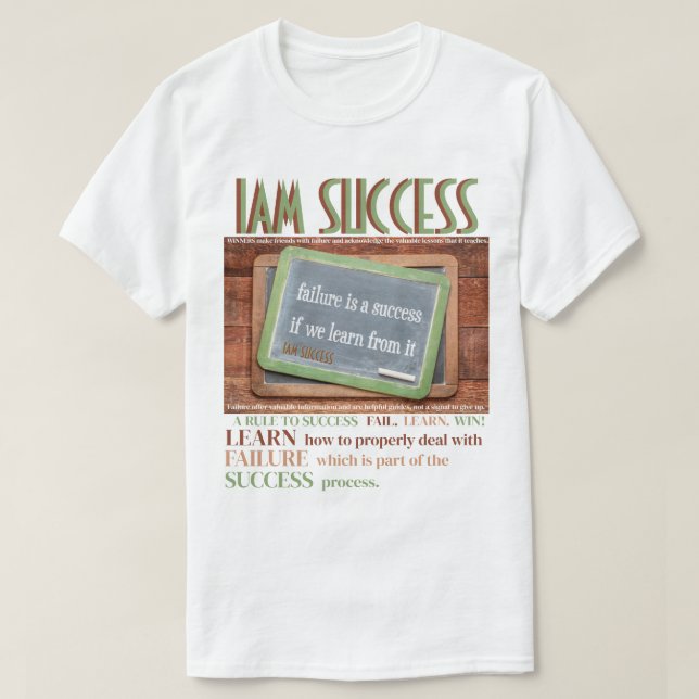 T-SHIRT APPRENDRE DE L'ÉCHEC (Design devant)