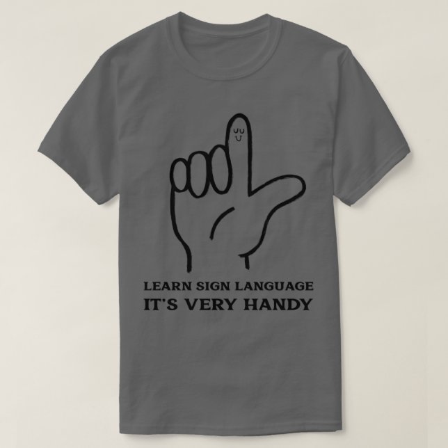T-shirt Apprendre la langue des signes (Design devant)