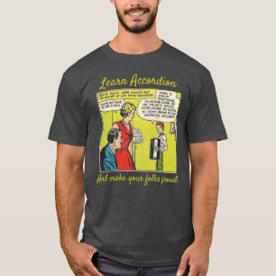 T-shirt Apprendre l'accordéon Dessin Tee