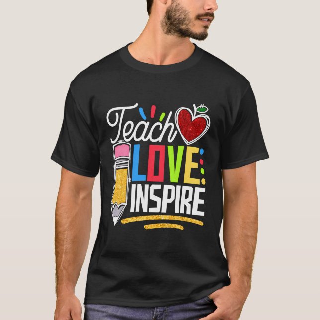 T-shirt Apprendre L'Amour Et Inspirer Retour À L'École Ens (Devant)